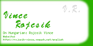 vince rojcsik business card